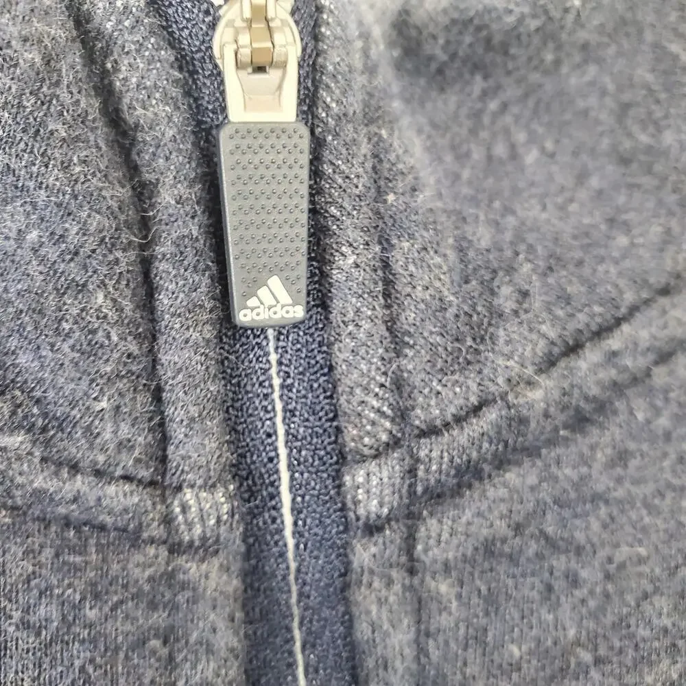 ADIDAS Navy Blue Quarter Zip Pullover Sweatshirt